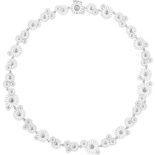 DAISY Halskæde (str. ML), Georg Jensen, Sterlingsølv / Hvid emalje