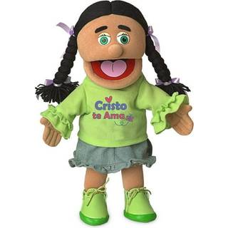 14 """" Cristo Te Ama Hispanic Girl Christian Ministry Hand Puppet