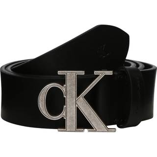 Leather Logo Belt - Black - 100 cm