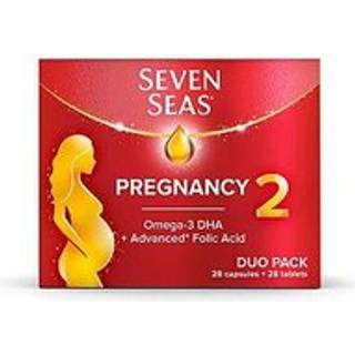 Graviditet, graviditetsvitaminer med omega-3 DHA og avanceret* folinsyre, jern, vitamin B6 og B12, 28 kapsler + 28 tabletter, 4-ugers forsyning