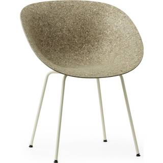 Normann Copenhagen Mat Spisebordsstol Med Armlæn Creme/Stål/Seaweed