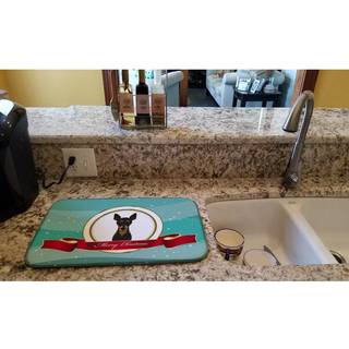 """" Caroline's Treasures Min Pin Glædelig juletørring Mat 14 """" """" X 21 """" """" """"