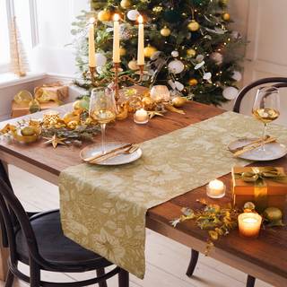 Paoletti Paoletti Gold Stag Large Christmas Table Runner
