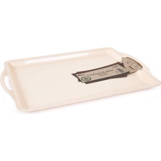 MINTRA HOME Holdbar serveringsbakke - (1pk creme) Ubrydelige morgenmadscafeteria Fastfood h?ndtag