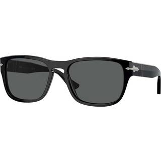 Persol Unisex PO3341S 95/B1 Solbriller Acetat Sort Grå Pillow Normal