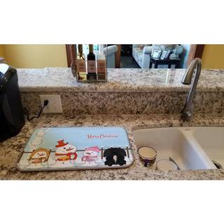 """" Caroline's Treasures Merry Christmas Carolers Pekingese Dish Drying Mat 14 """" """" X 21 """" """" """"