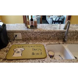 """" Caroline's Treasures Yellow Labrador forkælet hundeliv her opvaskemåt 14 """" ""X 21"" """" """" ""