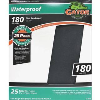 Gator 9 """" X 11 """" Vandtæt slibeskind 180 Grit 25 Pack
