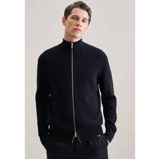 Seidensticker Herren Cardigan blau unifarben