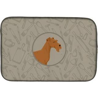 """" Caroline's Treasures CK2193DDM Irish Terrier in the Kitchen Dish-Drying-Mats 14x21 multicolor """"