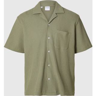 Selected Boxy Casper Waffle SS Shirt Vetiver