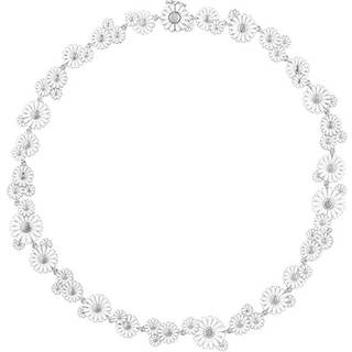 DAISY Halskæde (str. SM), Georg Jensen, Sterlingsølv / Hvid emalje