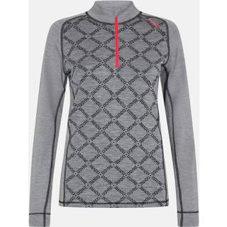 Pullover "half zip" | 100% uld | Grå