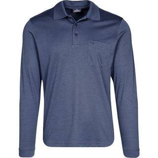 RAGMAN Herren Polo-Shirt blau meliert