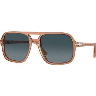 Persol Mand PO3328S 1213S3 Solbriller Acetat Brun Blå Pilot Polariseret Skygge