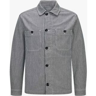 WOOLRICH Herren Overshirt blau gestreift