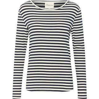 My Essential Wardrobe Danamw Blouse Bluser 10704595 Navy W. Off White Stripe (XSMALL)