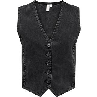 Only - Sort - Onlrhana Dnm Waistcoat Dot - X-Small