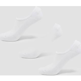 MP Unisex Invisible Socks (3 Pack) - White - UK 6-8