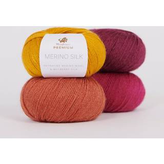 Premium Merino Silk Garn, 008 Sart Grå, 25 g