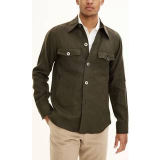 Oscar Jacobson - Regular Fit Overshirt Hør - størrelse XL - Herre