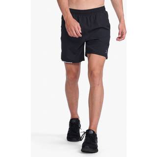 2XU Men's Aero 7 Inch Shorts Black/Silver Reflective, XL
