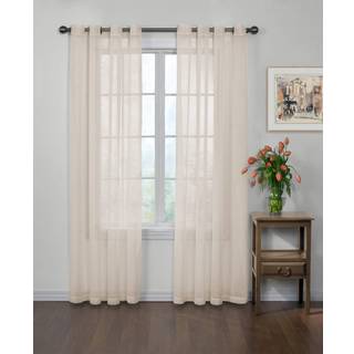 CurtainFresh lugt neutraliserende ren Voile Grommet vinduesgardin til sovev?relse eller stue (1 panel) 59 i x 95 i elfenben