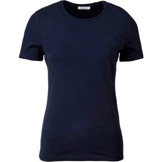 Stenströms Samina Marine blå jersey-T-shirt | Dame |T-shirts | Størrelse: M | Marine blå | Solid | Kort Ærme
