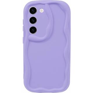 Samsung Galaxy S22 Fleksibelt Plastik Cover m. Bølget Kanter - Lilla