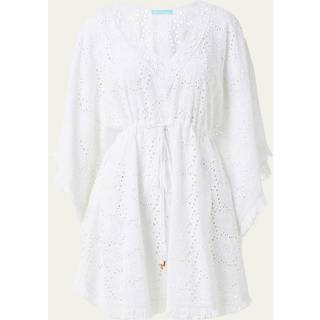 Melissa Odabash Ivy broderie anglaise cotton kaftan - white - One Size