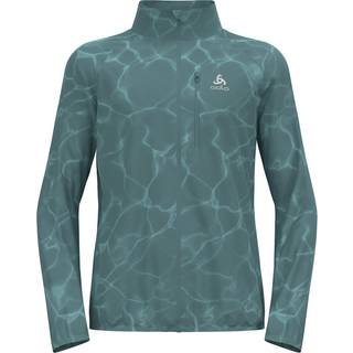 Odlo Zeroweight Print Running Jacket Men - Blue Grey, Size S - blue_grey