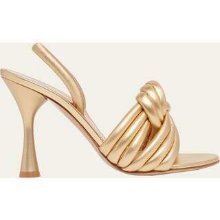Gianvito Rossi Ottavia metallic leather sandals - gold - EU 37.5