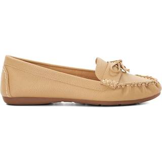Dune London Dune London Light Brown Regular Fit Grovers Trim Detail Driving Leather Moccasins