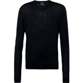 bugatti Herren Pullover schwarz unifarben