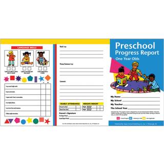 Hayes Publishing Prischool Progress Report (1 -?rige) Pakke p? 10