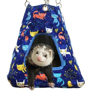 Fylle Small Animal Ferret Rat Guinea Pig Degu Gerbil Mus Hamster Chincilla Hammock Sleeper Cage Tilbeh?r (bl?t telt)