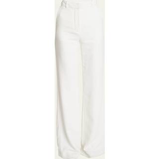 Balmain High-rise crÃªpe flared pants - white - L