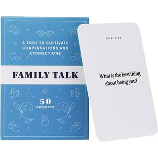 Bestselselself Family Talk Deck - 50 Prompt Card Game til Family Game Night Fun og Engagering Family Game for Kids and Adults Perfect Perfect