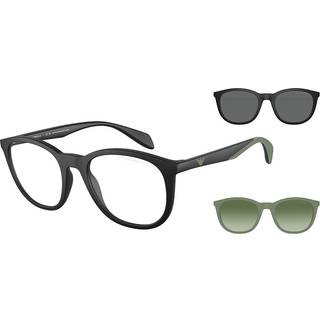 Emporio Armani Mand EA4211 50011W Solbriller Injiceret Sort Transparent Pantos Normal