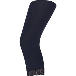 Decoy capri (3/4 længde) med blondekant navy str. S/M