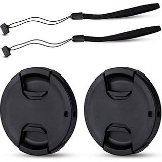 JJC 2-Pack 40,5 mm frontlinseh?tter med Deluxe Cap-keeper til Sony Zv1F ZV-1F ZV-E10 II ZVE10 A6000 A6100 A6300 A6400 A6500 A6700 A5100 A7C II me