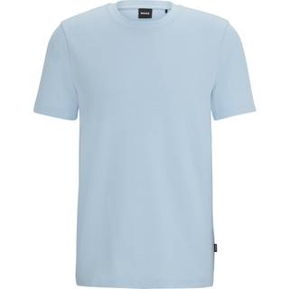 T-shirt i bomuldsblanding med jacquardboblestruktur