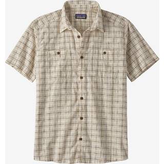 Patagonia Back Step Shirt Skjorte Herrer størrelse S farve beige/grå