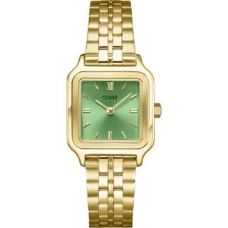 CLUSE Gold Green Gracieuse Petite Square Watch - Gold
