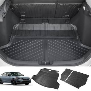 Powoq Trunk Mat kompatibel med 2022-2024 2025 Honda Civic Hatchback Backlest Mat TPE Cargo Liner Udskiftning til 2022-2025 Honda Civic Accessorie