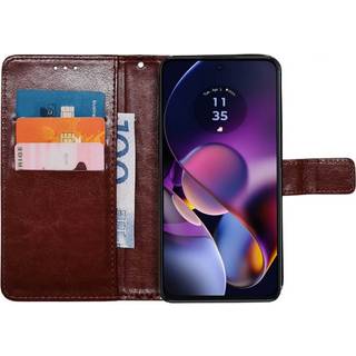Wallet cover 3-kort Motorola Moto G54 - Brun