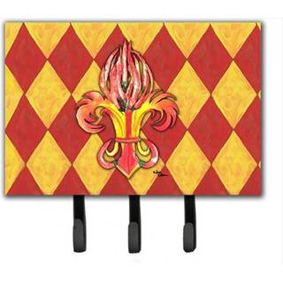 """" Caroline's Treasures 8499th68 Peppers Fleur de Lis Leash eller Key Holder Large Multicolor """"