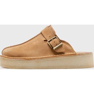 TrekWedge Mule D - Mid Tan Sde - Clarks - Creme 39