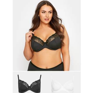 Yours Curve Yours Curve Black Non Padded Under Wired Bra 2 Pack