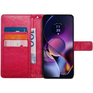 Wallet cover 3-kort Motorola Moto G54 - Lyserød